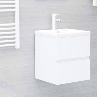vidaXL Mueble Con Lavabo Madera De Ingenier&iacute;a Blanco Vidaxl