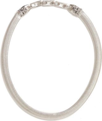 Clare Vivier Snake Chain Collar Necklace in Silver at Nordstrom