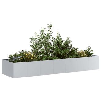 Berkfield Home Planter 280x80x40 cm Galvanised Steel | Size: 280 x 80 x 40 cm