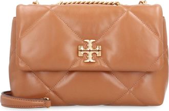 Tory Burch Tassen, Dames, Bruin, ONE Size, Leer, Small Kira Diamond Quilt Convertible Schoudertas