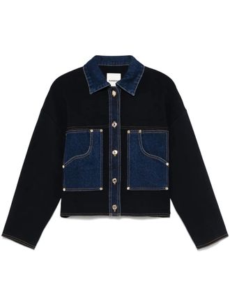 Sandro layered denim cardigan - Blue