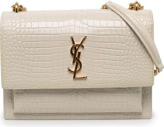 Saint Laurent Pre-owned Saint Laurent Medium Croc Embossed Leather Monogram Sunset Crossbody Ladies TPLRA3P0J5JC7BBQ
