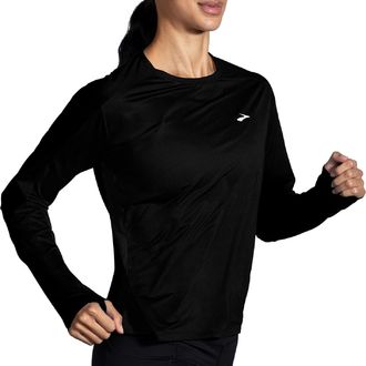 Brooks Womens Sprint Free 2.0 Long-Sleeve Shirt Black XXL