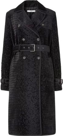 Fendi Fluwelen Jas - Dames - Mantels - Zwart - Maat: 2XS Katoen