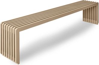 HKliving Slatted Bank 160 cm, sand