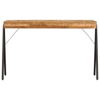 Berkfield Home Writing Table Solid Mango Wood 118x50x75 cm in Brown | Size: 118 x 50 x 75 cm