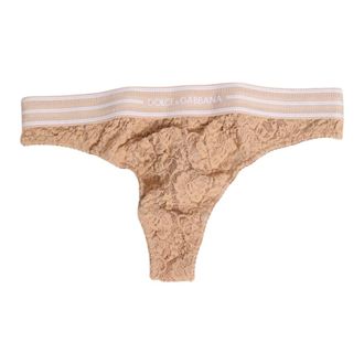 Dolce & Gabbana Bottoms, female, Beige, Size: M Tanga / Thong
