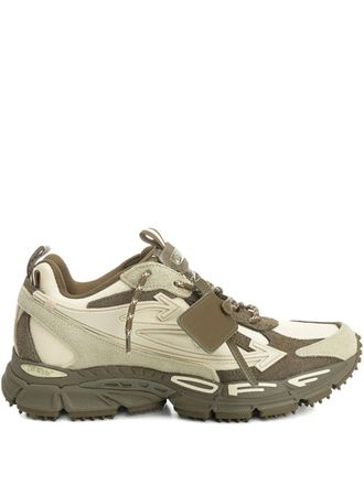 Off-white logo-print sneakers - men - Suede/Fabric/Fabric/Rubber - 41 - Neutrals