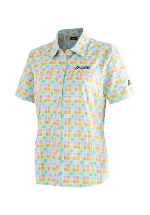 Maier Sports Outdoorbluse Kendra S/S W Damen Kurzarmbluse, pflegeleichte Karobluse