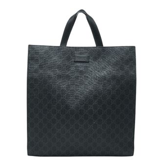 Gucci Black Pvc Leather Shoulder Bag Tote Bag (Pre-Owned)