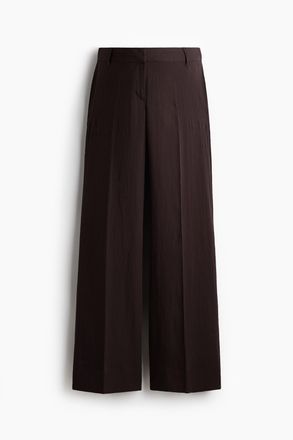 H&M MAMA Weite elegante Hose - Dunkelbraun