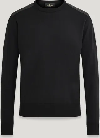 Belstaff Belstaff Kerrigan Crew Neck Jumper Mens Merino Wool Black Size 3XL
