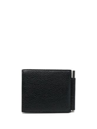 Tom Ford Bifold Calfskin with Money Clip Wallet - Black