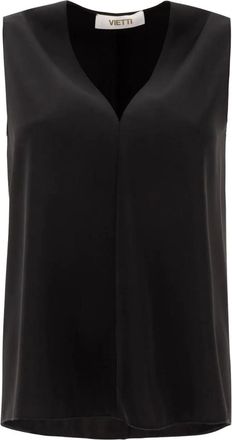 F.it V-neck sleeveless top - women - Polyester - 46 - Black