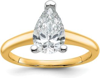 Diamond2Deal 14k Gold 1 1/2 Ct Lab Grown Diamond Solitare Engagement Ring