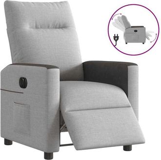 vidaXL Sill&oacute;n Reclinable El&eacute;ctrico De Tela Gris Nube Vidaxl
