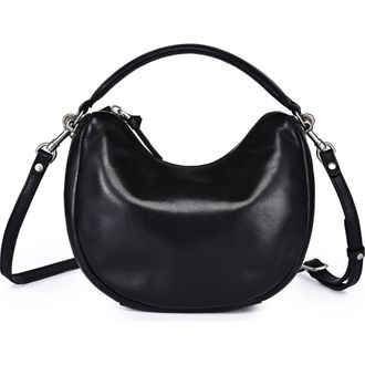 OLD TREND Dahlia Genuine Leather Soft Everyday Hobo Bag in Black at Nordstrom