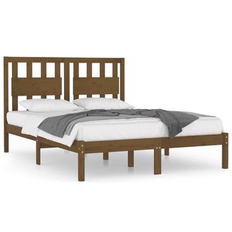 Berkfield Home Bed Frame Honey Brown Solid Wood Pine 200x200 cm
