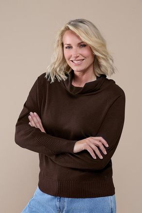 Mart Visser Cherbroug Trui Donkerbruin Maxi