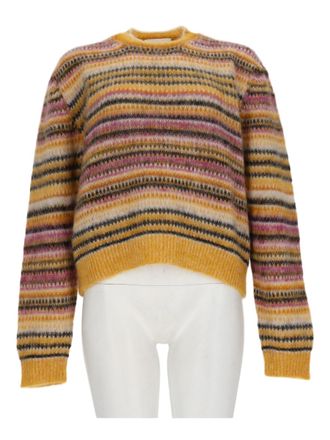 Isabel Marant Knitted Sweater with Horizontal Stripes in Warm Hues