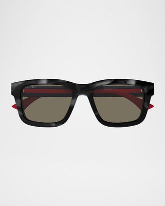 Gucci Men & apos;s GG1869SM Acetate Square Sunglasses