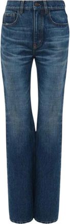 Chlo&eacute; Rechtepijpse Jeans met Hoge Taille - Dames - Bootcut Jeans - Blauw - W28 - Katoen - Jeans