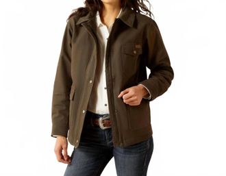 Ariat Western Canvas Chore Jacket In Earth