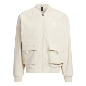 adidas St Cord Woven Jacket Cream White HR4446