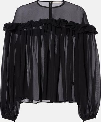 Ulla Johnson Blusa Peggy in georgette di seta