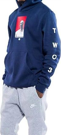 Nike Jordan Pullover Hoodie In Blue Red