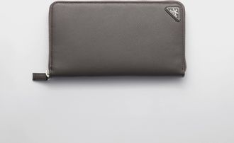 Prada Saffiano leather zip around wallet