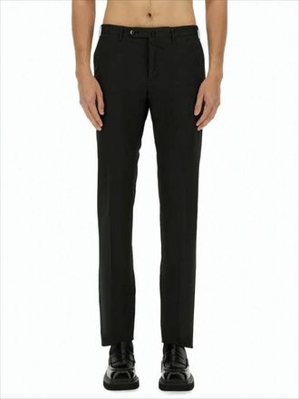 Pantaloni Torino Mid-Rise Straight Pants With Tailored Silhouette
