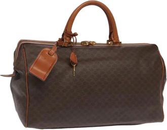 Celine Pre-owned Weekend Bags, female, Brown, Size: ONE SIZE Pre-owned Vintage Macadam Boston Bag