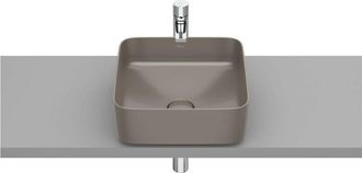 Roca Roca - Lavabo De Sobre Encimera De Fineceramic Square Inspira Color: Caf&eacute;