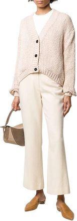 Roberto Collina Cardigan - Dames - Vesten - Beige - M - Katoen - Truien & Vesten
