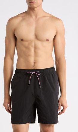Tommy Hilfiger The Tommy Swim Trunks in Dark Sable at Nordstrom Rack, Size Xx-Large