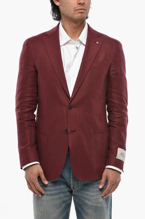 Corneliani CC COLLECTION Blazer a 2 Bottoni in Lino Corneliani
