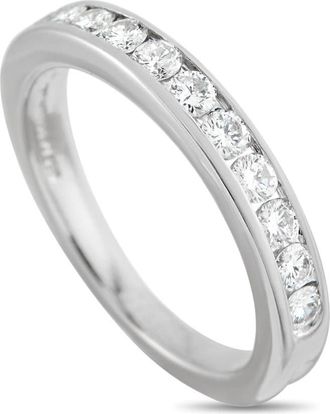 Tiffany & Co. Pre-Owned Tiffany Co. Platinum 0.44ct Diamond Band Ring TI31 051426