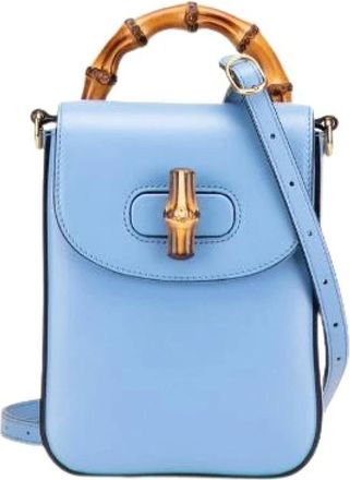 Gucci Pre-owned Mini Bags, female, Blue, Size: ONE SIZE Pre-owned Leather Mini Bag
