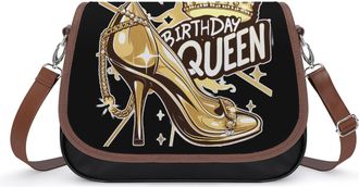 Generic Birthday Queen with Heel Crossbody Bags for Women Shoulder Messenger Bag Purse Handbags