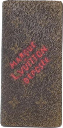 Louis Vuitton Brown Coated Canvas Long Wallet (Bi-Fold) (Pre-Owned)