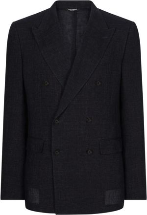 Dolce & Gabbana Lichtblauwe Jassen - Stijlvol en Comfortabel - Heren - Blazers - Blauw - XL - Jassen