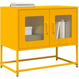 vidaXL vidaXL Mobile TV Giallo Senape 68x39x60,5 Acciaio Laminato a Freddo