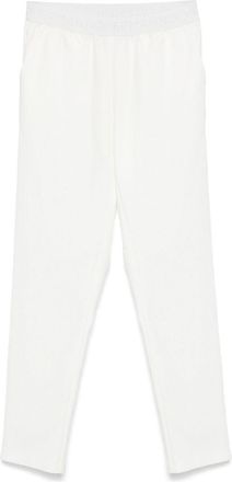 Ermanno Scervino Pantaloni dritti con banda logo - Bianco
