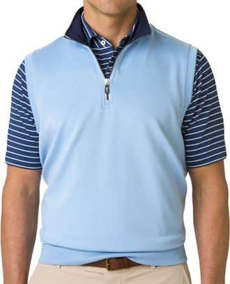 Fairway & Greene Caves Mens Golf Quarter-Zip Vest in Bluff at Nordstrom, Size Xx-Large
