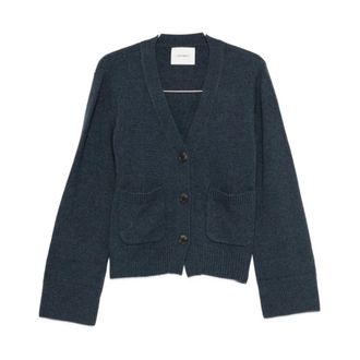 Lisa Yang Cashmere Knitwear, female, Blue, S, Blue Cashmere Cardigan Jumper