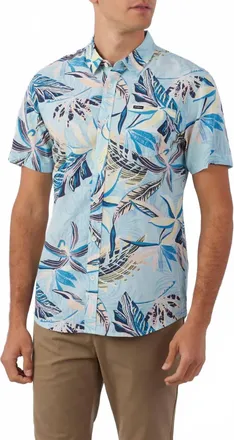 O'Neill Oasis Eco Modern Short Sleeve Woven Shirt In Sky