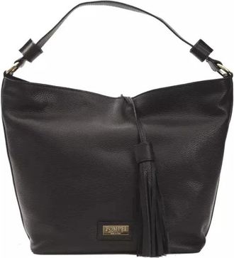 Pompei Donatella Leren Schoudertas - Dames - Schoudertassen - Zwart - ONE Size - Leer - Tassen