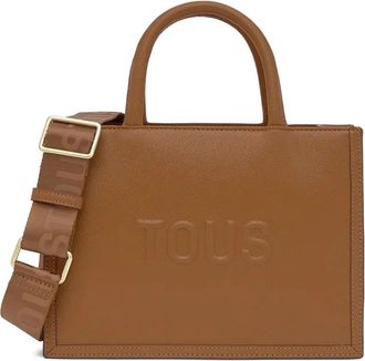 Tous Borsa tote con logo goffrato - Marrone