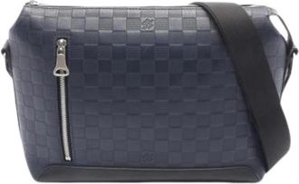 Louis Vuitton Pre-owned N42416 Handtas - Heren - Vintage Schoudertas - Blauw - ONE Size - Leer - Vintage
